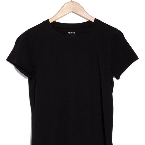 NEW MADEWELL Vintage Crewneck Cotton T-Shirt in Black size L - Picture 3 of 8